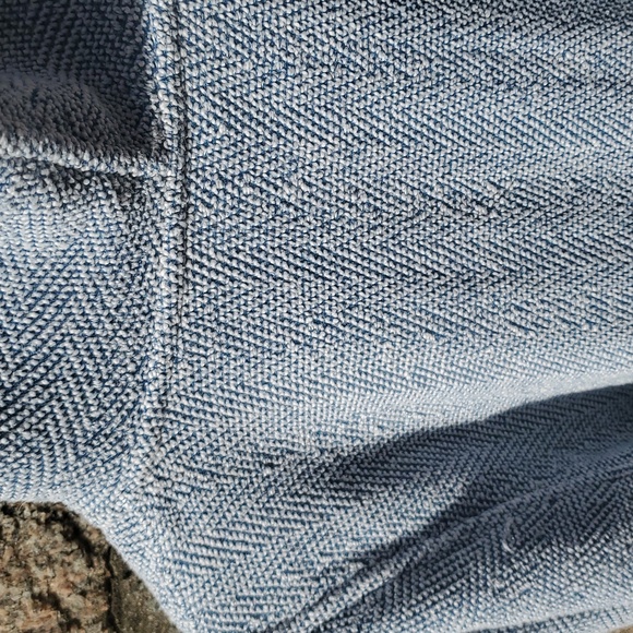 Faherty Seabrook French Terry Hoodie Poncho V-Neck Herringbone Large - Picture 4 of 16